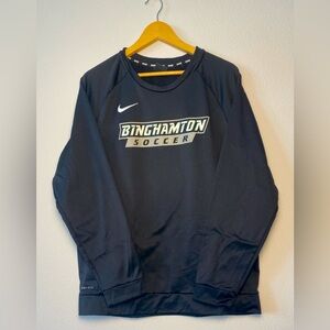 NIKE BINGHAMPTON‎ THERMA CREW DRI FIT SWEATSHIRT MENS SIZE LARGE